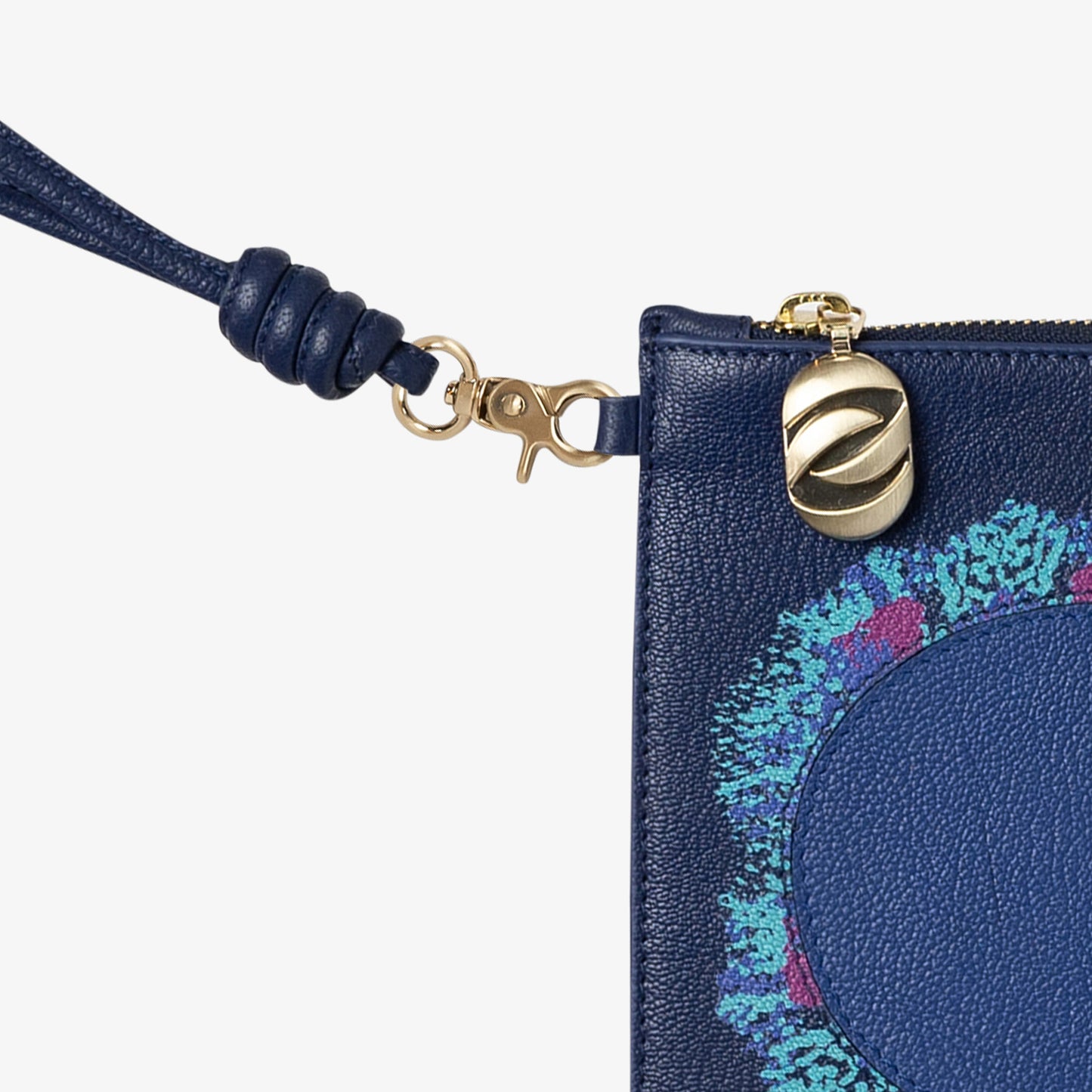 Orchids are Blue Leather Pouch